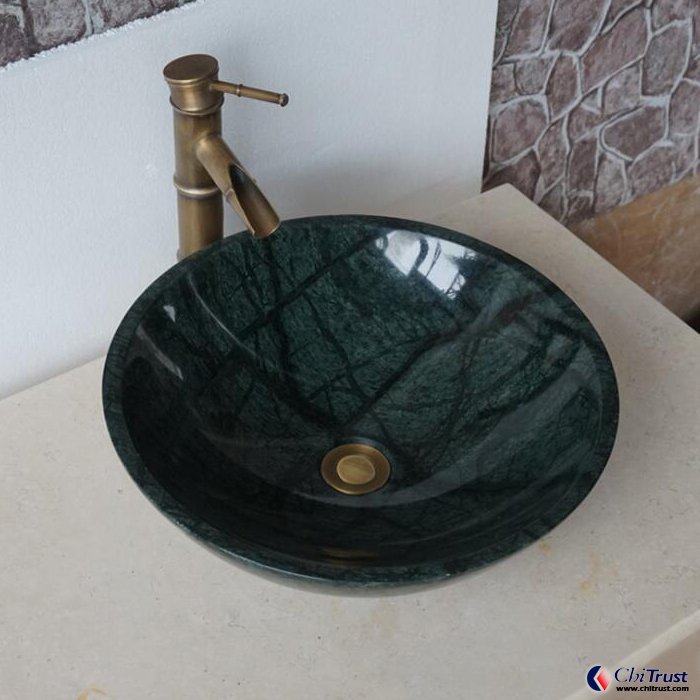 Indian Green marble stone washing basin